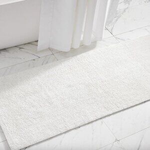 Pottery Barn Organic Loop Bathroom Mat White 100% Organic Cotton 25x54